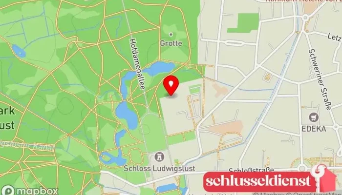 Karte von Orangerie Schlossgarten Historische Sehenswürdigkeit in Ludwigslust