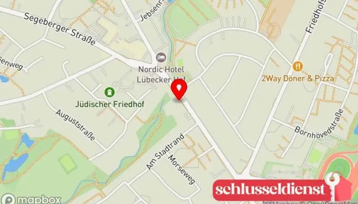Karte von Otto Hinrichsen Metallbau GmbH & Co. KG Schweißbetrieb in Lübeck