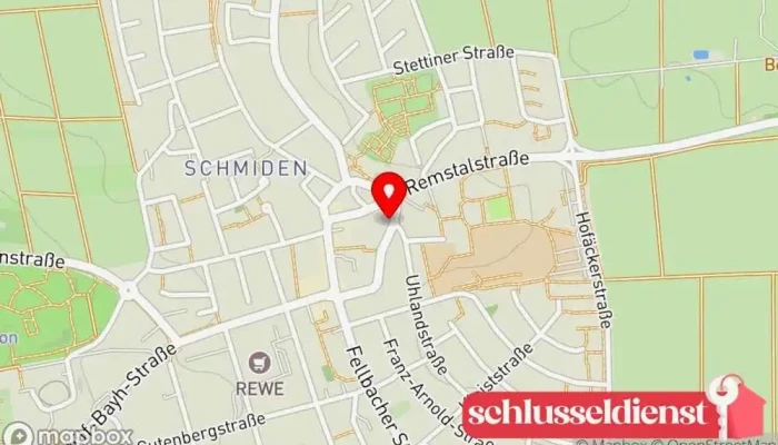 Karte von Otto Lebherz Schlosserei Metallwerkstatt in Fellbach