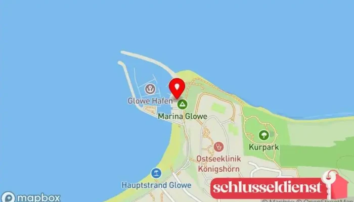 Karte von Parkplatz am Hafen Parkplatz in Glowe