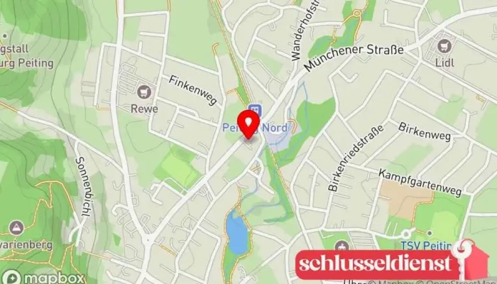 Karte von Peter Dotzer Schlosserei Metallbauunternehmen in Peiting