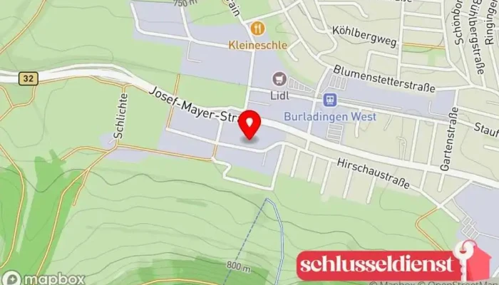 Karte von PfisterMetall GmbH & Co.KG Metallverarbeitungsunternehmen in Burladingen
