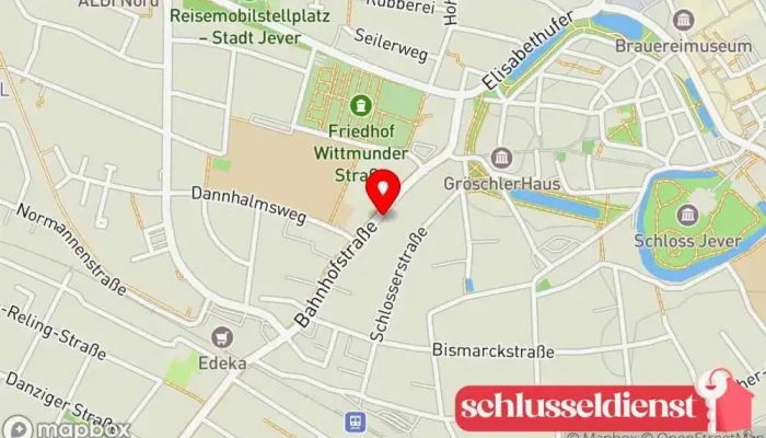 Karte von Plutta Schlosserei u. Metallbau Metallbauunternehmen in Jever