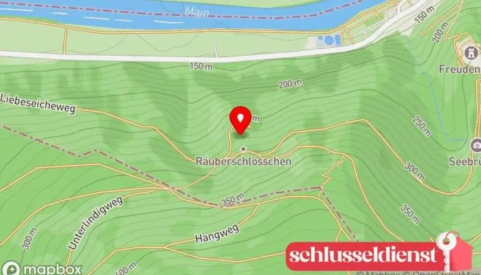 Karte von Räuberschlößchen Historische Sehenswürdigkeit in Freudenberg