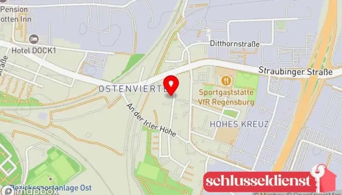 Karte von Regensburger Metallbau Metallbauunternehmen in Regensburg