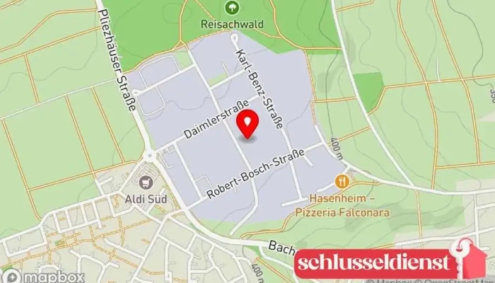 Karte von Rehm - Metallbau GmbH Metallbauunternehmen in Pliezhausen