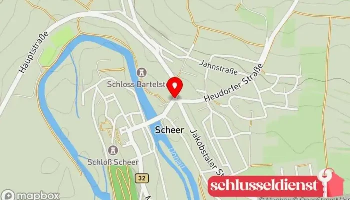 Karte von Scheer  in Scheer