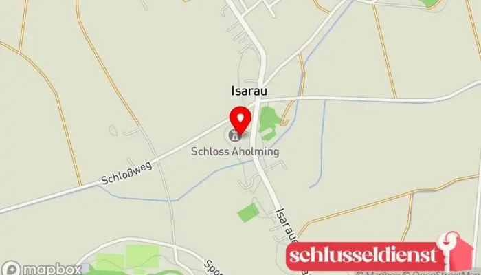 Karte von Schloss Aholming Historische Sehenswürdigkeit in Aholming