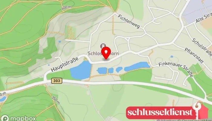 Karte von Schloss Ahorn Historische Sehenswürdigkeit in Ahorn
