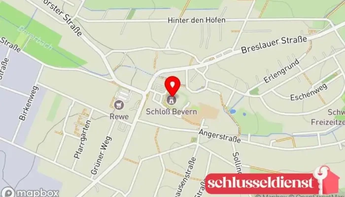Karte von Schloss Bevern Schloss, Sehenswürdigkeit in Bevern