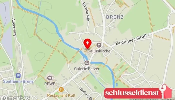 Karte von Schloss Brenz Schloss, Museum, Sehenswürdigkeit in Sontheim an der Brenz