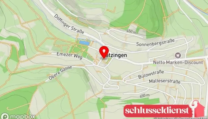 Karte von Schloss Dätzingen Schloss in Grafenau
