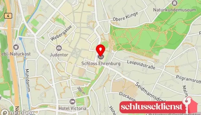 Karte von Schloss Ehrenburg Schloss in Coburg