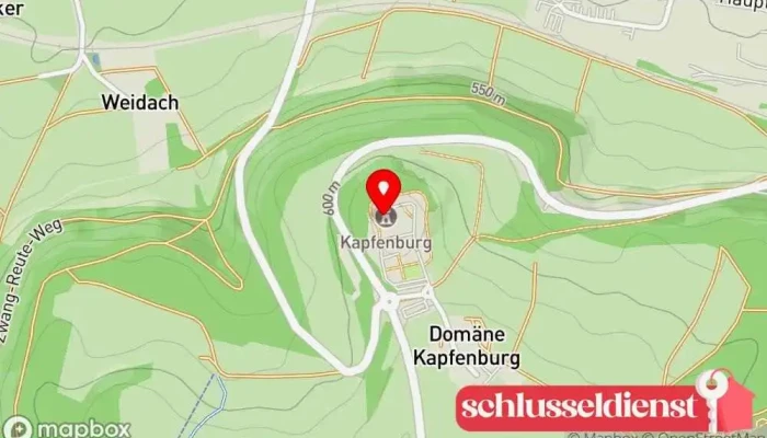 Karte von Schloss Kapfenburg Sehenswürdigkeit in Lauchheim