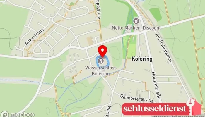 Karte von Schloss Köfering Schloss in Deutschland