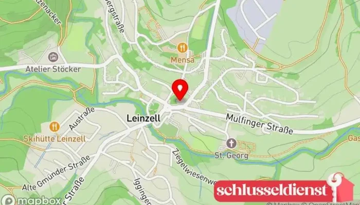 Karte von Schloss Leinzell Schloss in Leinzell