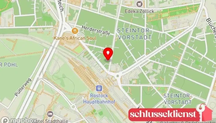 Karte von Schloss Pötenitz Gmbh Immobilienmakler in Rostock