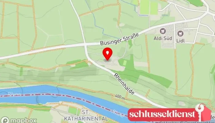Karte von Schloss Rheinburg Keller & Moser GmbH Weinberg in Gailingen am Hochrhein