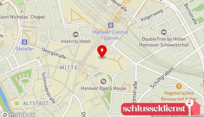 Karte von Schlösser GmbH & Co. KG Herrenmodengeschäft in Hannover