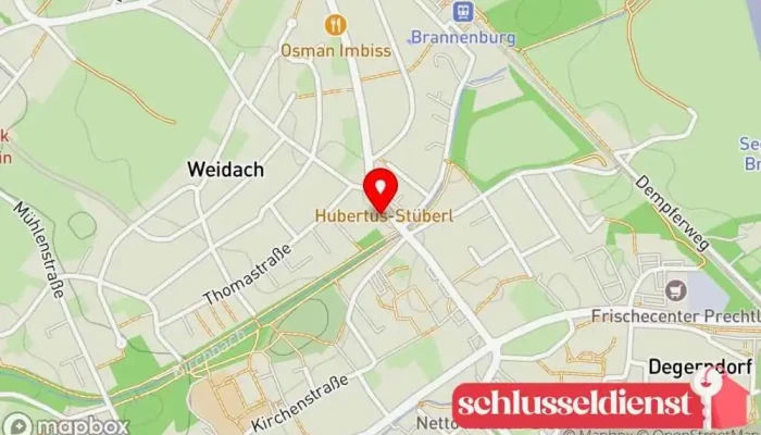 Karte von Schlosserei Astner Metallwerkstatt in Brannenburg