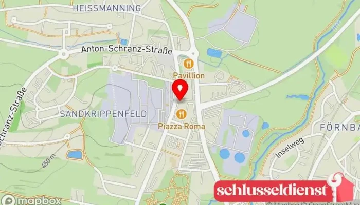Karte von Schlosserei Bachthaler - Metallbau, Schlüsseldienst, Leiner - Markisen, Linde -Gase Metallwerkstatt, Markisenanbieter, Gasflaschenanbieter, Schlüsselduplikationsdienst, Schlossgeschäft, Schlüsseldienst, Propangasanbieter in Pfaffenhofen an der Ilm
