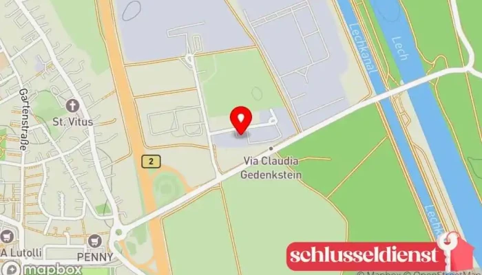 Karte von Schlosserei Bayer und Buchhart Metallwerkstatt in Langweid am Lech