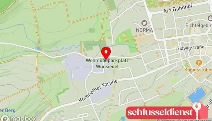 Karte von Schlosserei Bubak Schlüsseldienst in Wunsiedel