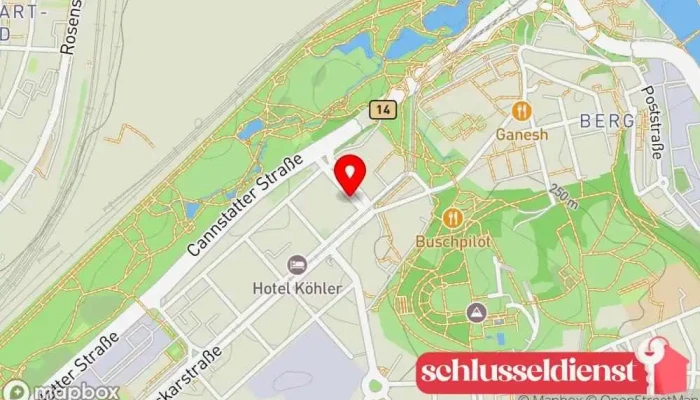 Karte von Schlosserei Drazen Balic Metallbauunternehmen in Stuttgart