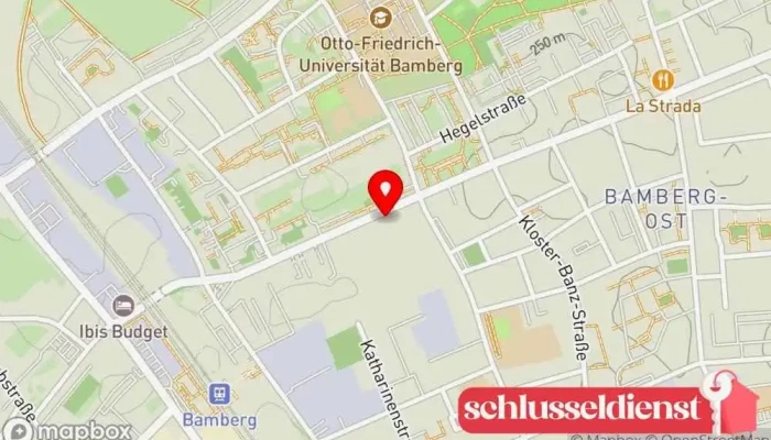 Karte von Schlosserei Eichfelder - Inh. Sven Hoffmann Schlüsseldienst in Bamberg