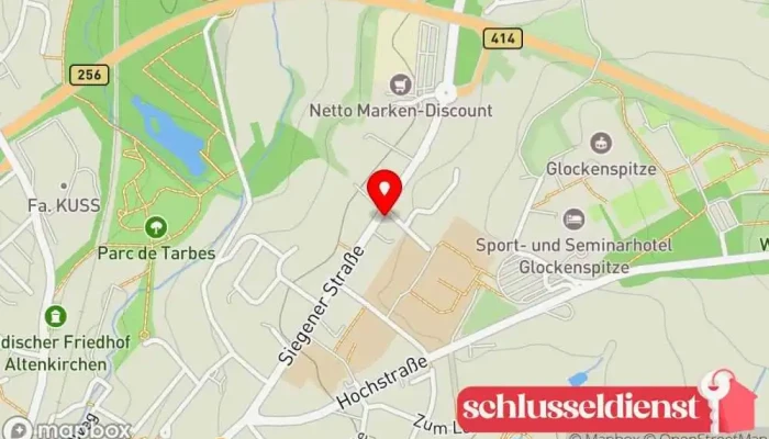 Karte von Schlosserei Holger Schäfer Metallwerkstatt, Metallverarbeitungsunternehmen, Metallwarenhersteller in Altenkirchen