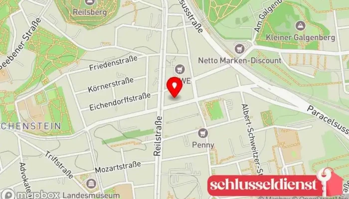 Karte von Schlosserei Metallwerkstatt in Halle (Saale)