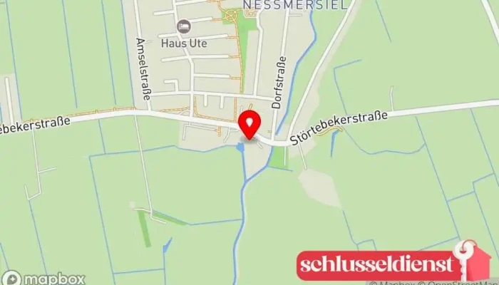 Karte von Schlosserei Kleen Metallbauunternehmen, Fahrradverleih, Schmied, Tankstelle, Anhängerhersteller in Dornum