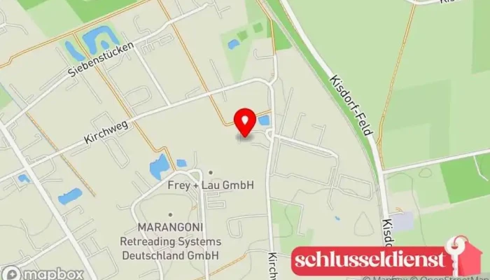 Karte von Schlosserei Ladwig GmbH Metallbauunternehmen, Zaunbauer, Schlüsseldienst, Metallwerkstatt in Henstedt-Ulzburg