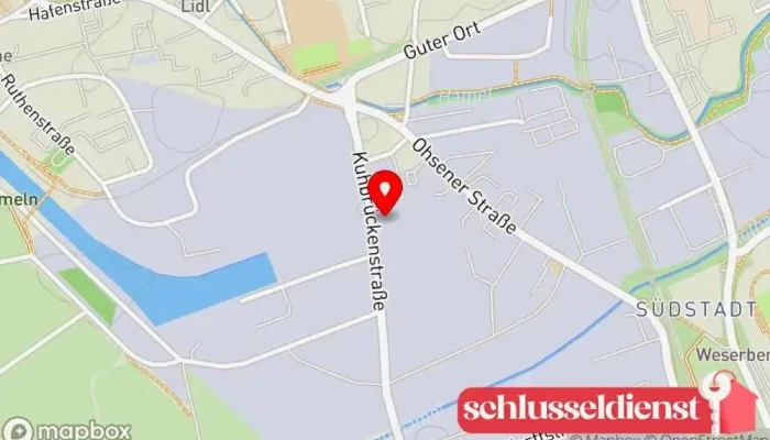 Karte von Schlosserei Manfred Uhlit Schlüsseldienst in Hameln