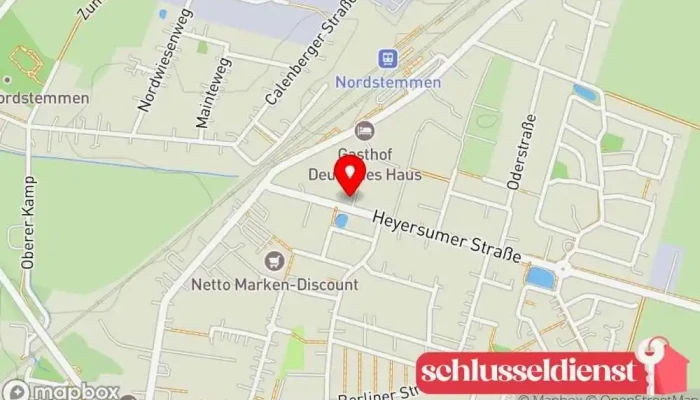 Karte von Schlosserei Metallbau Hartmut Dierks Metallbauunternehmen, Metallwerkstatt in Nordstemmen