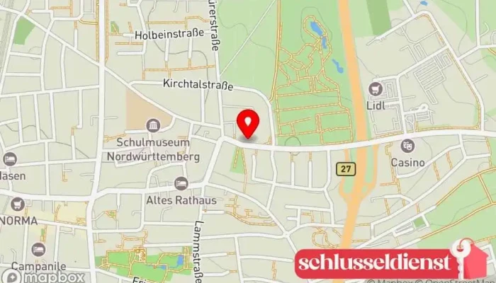 Karte von Schlosserei & Metallbau Jaiser GmbH Metallbauer in Kornwestheim