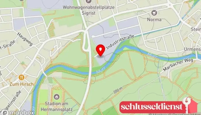 Karte von Schlosserei-Metallmanufaktur ANAR Metallbauunternehmen, Metallwerkstatt, Geländeranbieter, Schweißbetrieb in Steinheim an der Murr