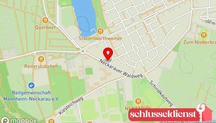Karte von Schlosserei Michael Bosch Metallwerkstatt in Mannheim