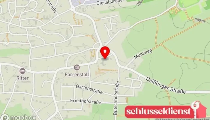 Karte von Schlosserei Michael Konrad - Meisterbetrieb Metallwerkstatt in Dauchingen