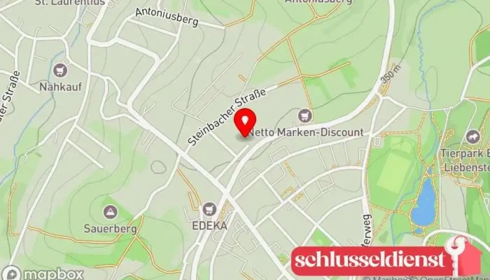 Karte von Schlosserei & Schmiede Kirchner Metallbauunternehmen in Bad Liebenstein