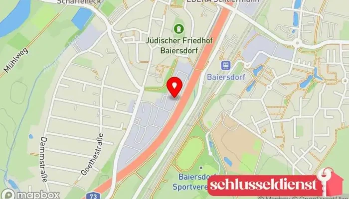 Karte von Schlosserei Stahl- u. Metallbau - Peter Schmidt Stahlbauunternehmen in Baiersdorf