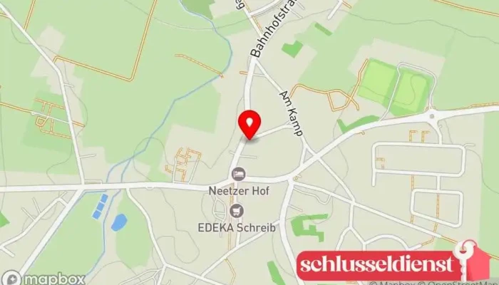 Karte von Schlosserei und Rollladenbau Frithjof Dewald Metallbauunternehmen, Geschäftsstelle in Neetze