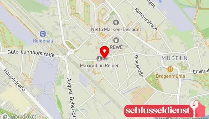 Karte von Schlosserei/Metallbau/Schlüsseldienst Ehrhardt Metallwerkstatt, Schlüsseldienst in Heidenau