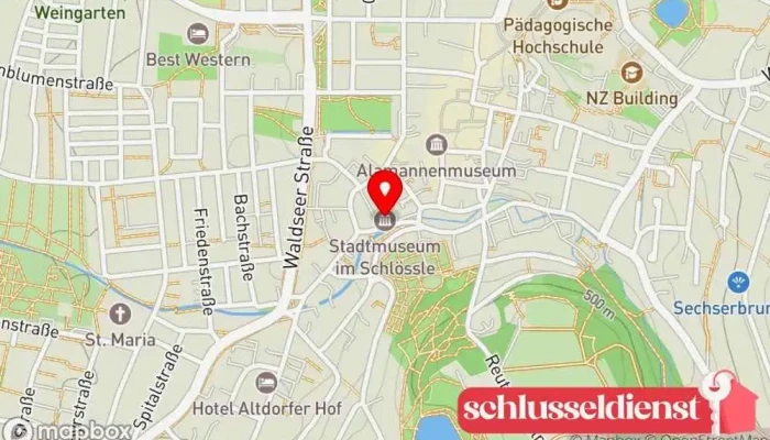 Karte von Schlössle Kunstmuseum in Weingarten