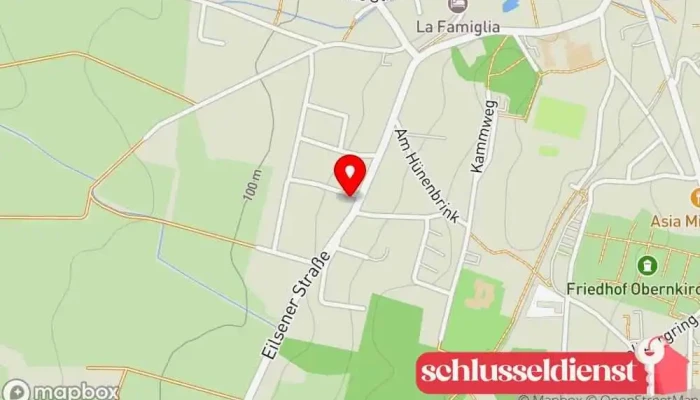 Karte von Schlüsseldienst Schlosser Jan Schlüsseldienst in Obernkirchen
