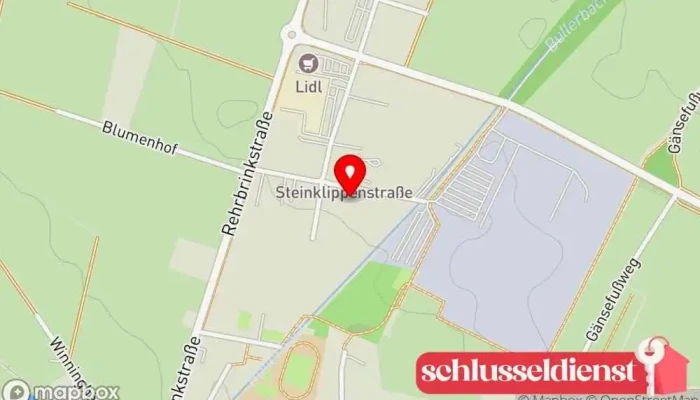 Karte von Schneider metallbau Gesellschaft m.b.H. Türfachhandel, Aluminiumfenster, Markisenanbieter, Glasfachhandel, Kunststofffenster, Anbieter von Sonnenschutz, Fensteranbieter in Barsinghausen