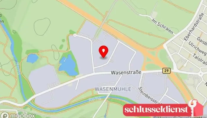 Karte von Schock Metallwerk GmbH Metallverarbeitungsunternehmen in Urbach