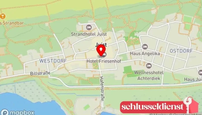 Karte von Schrauben & Gedöns Haushaltswarengeschäft in Juist