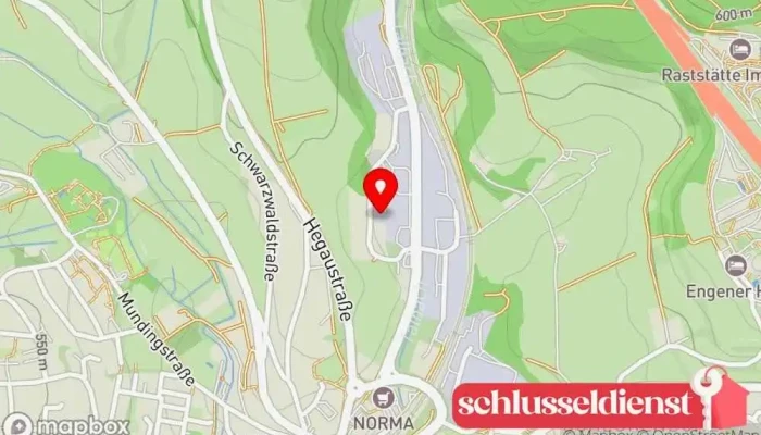 Karte von Schreinerei & Fensterservice Gerhard Hogg Fensteranbieter, Möbeltischler, Türfachhandel, Wintergartenbauer in Engen