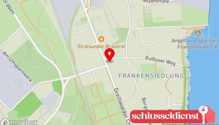 Karte von Schulze J. Metallbauunternehmen in Stralsund